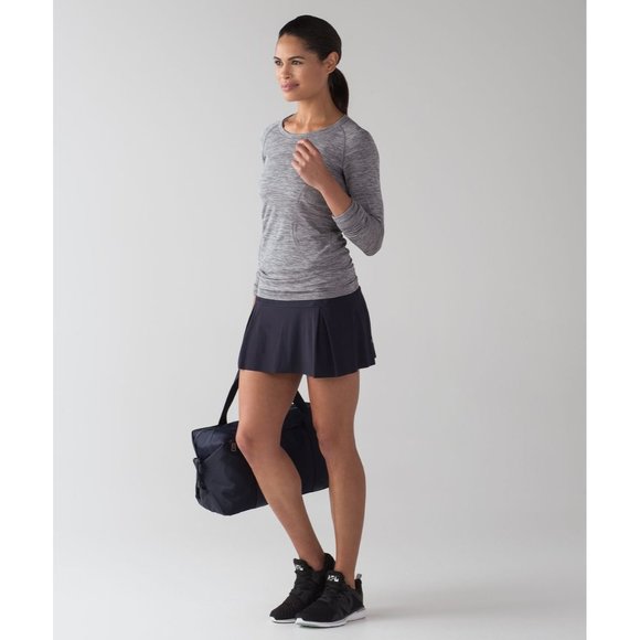 Lululemon Dresses & Skirts - NWOT Lululemon BLACK athletics Pleated Skort Skirt w Shorts LOST IN PACE 6 Reg